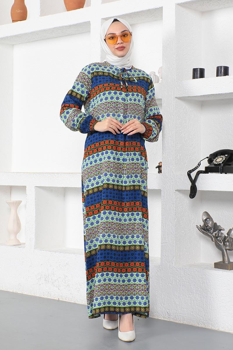 Mec Viscose Dress With Lace Collar