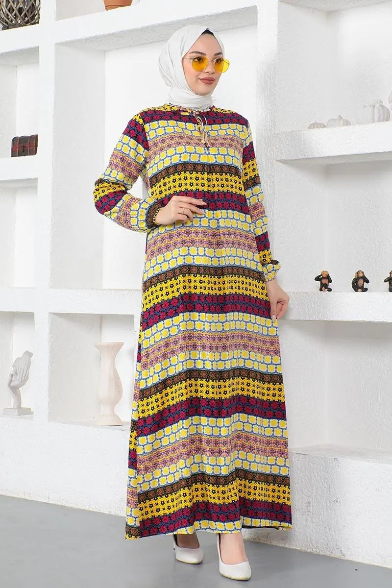 Mec Viscose Dress With Lace Collar