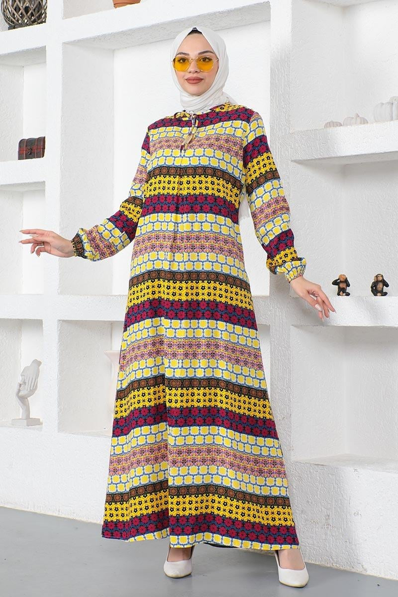 Mec Viscose Dress With Lace Collar