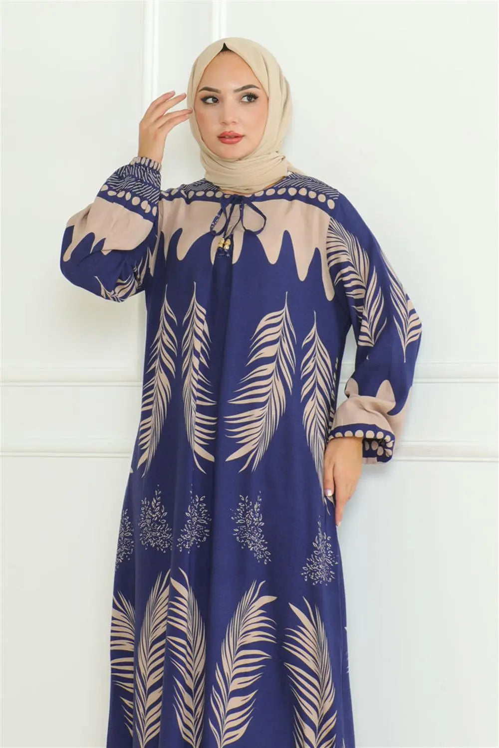 Mec Viscose Dress With Tie Collar