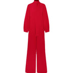 Wide Leg Long Sleeve Luxury Jumpsuit - Jumpsuits