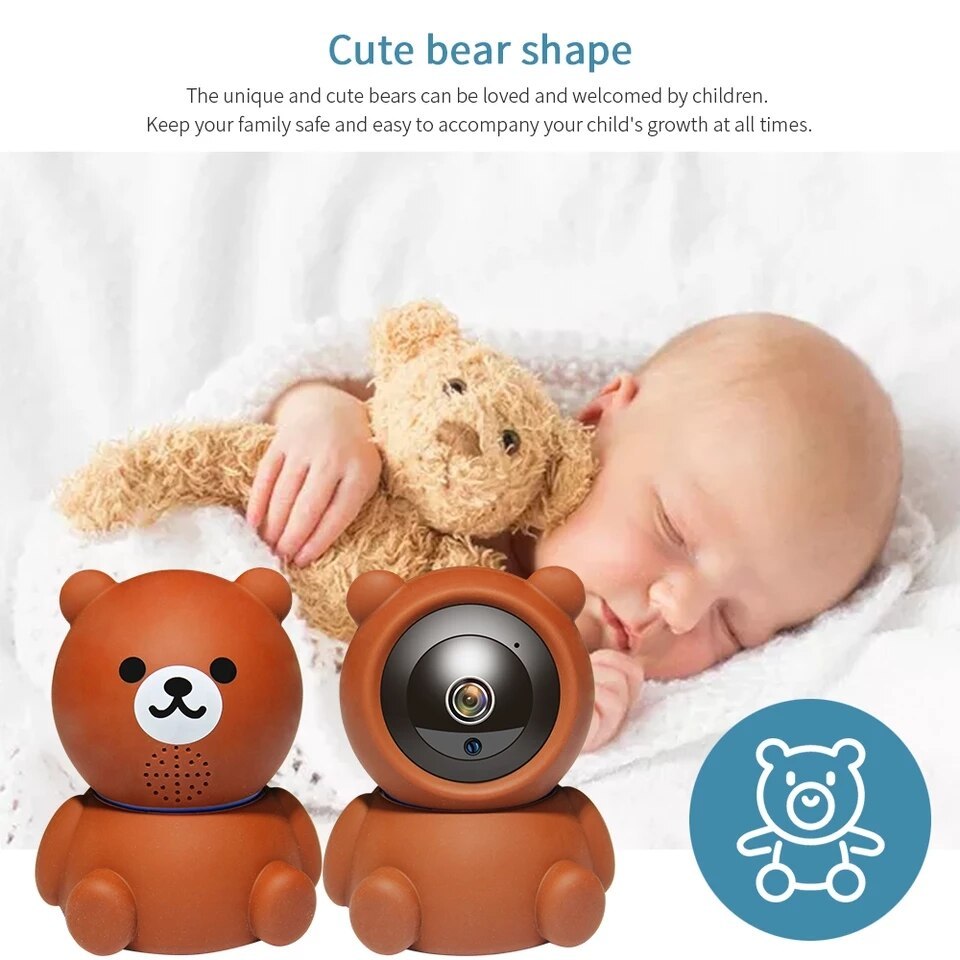 Wifi Bear Camera Auto Tracking Night Vision Home Security Camera - Home toy security camera