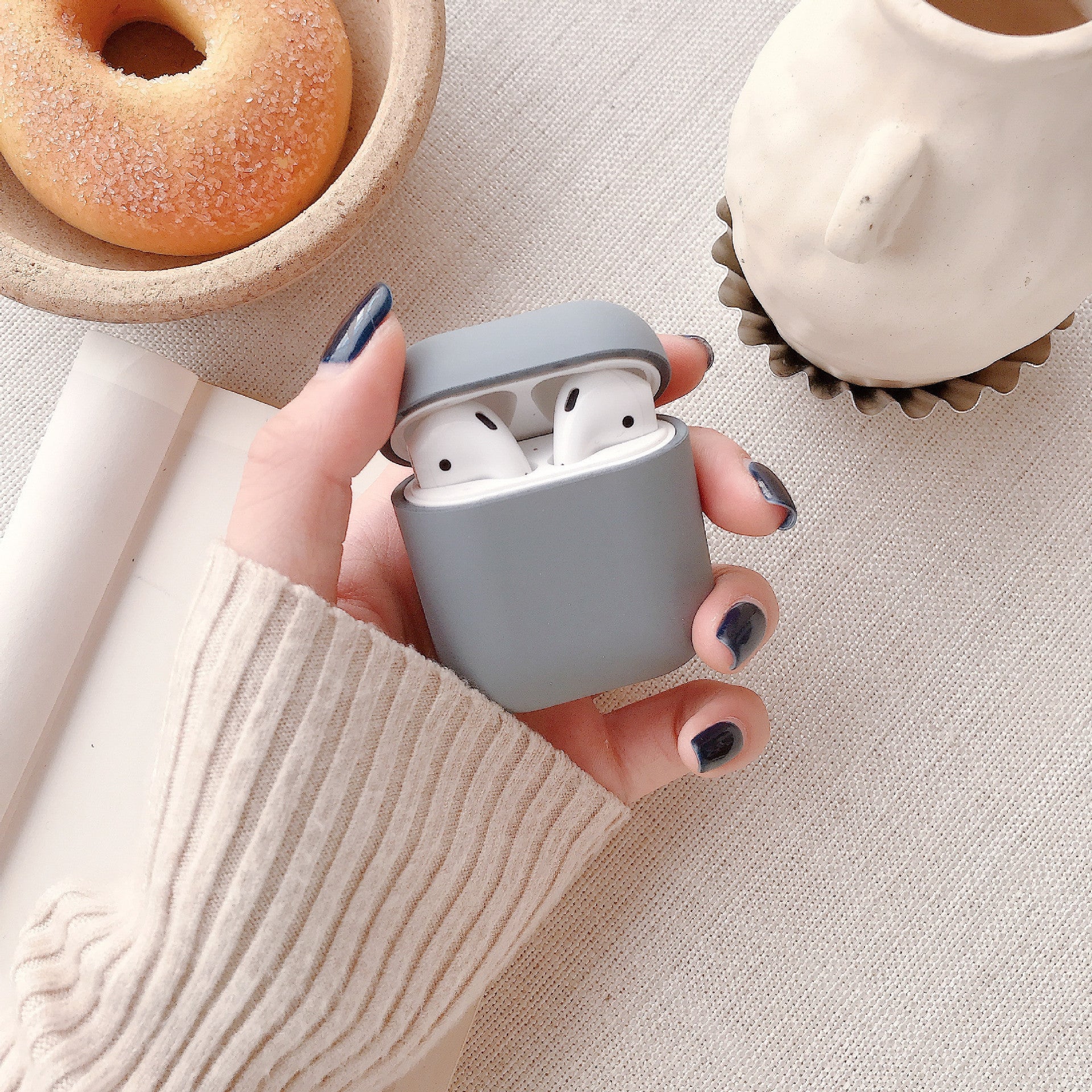 Wireless Bluetooth Headset Case Compatible with Apple - Grey - Headphone case