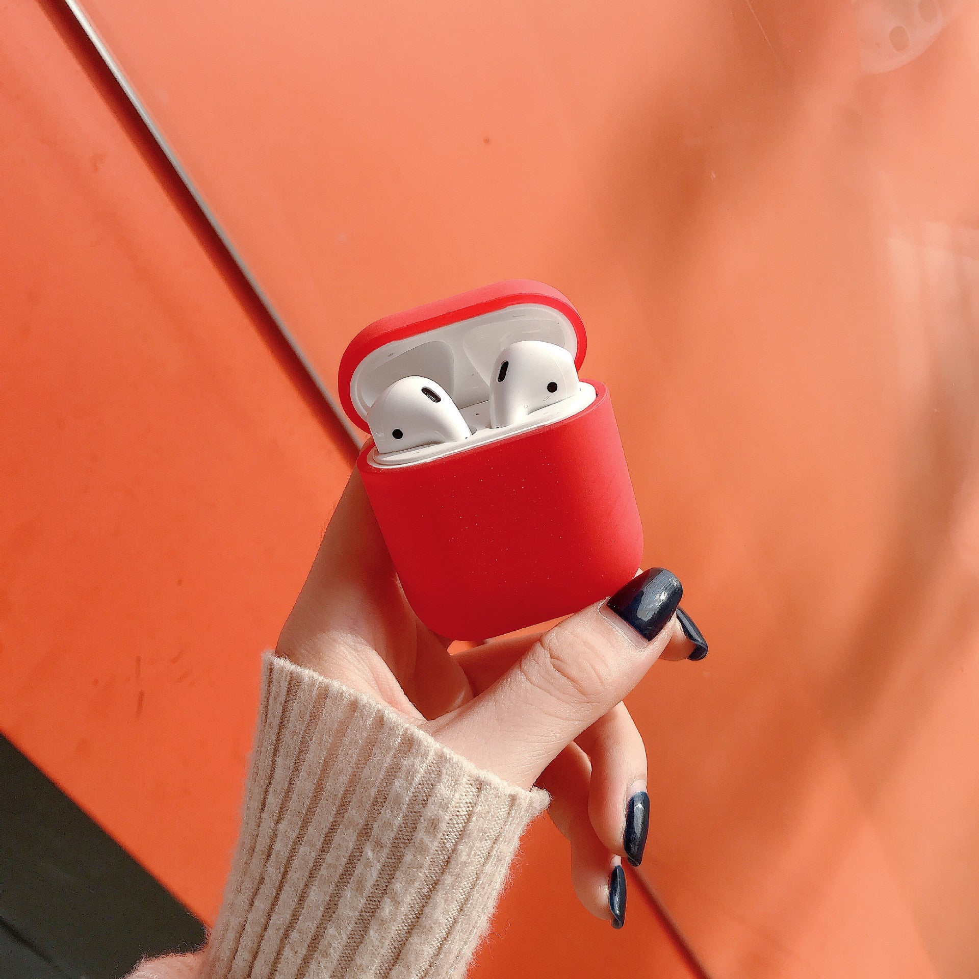 Wireless Bluetooth Headset Case Compatible with Apple - Red - Headphone case