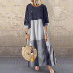 Women’s Bohemian Patchwork Dress - Dress