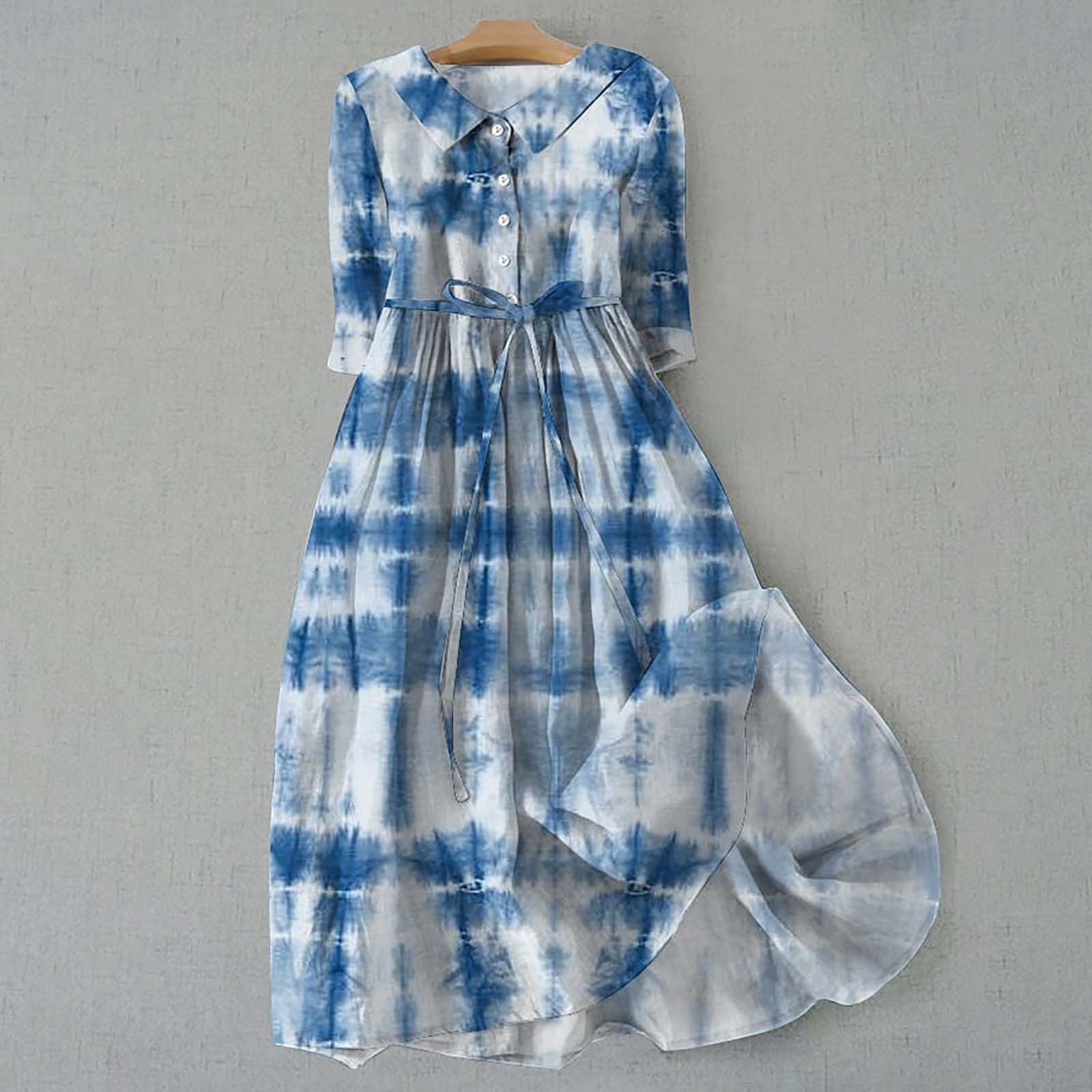 Women’s Bohemian Print Dress - 16 D500 / 4XL