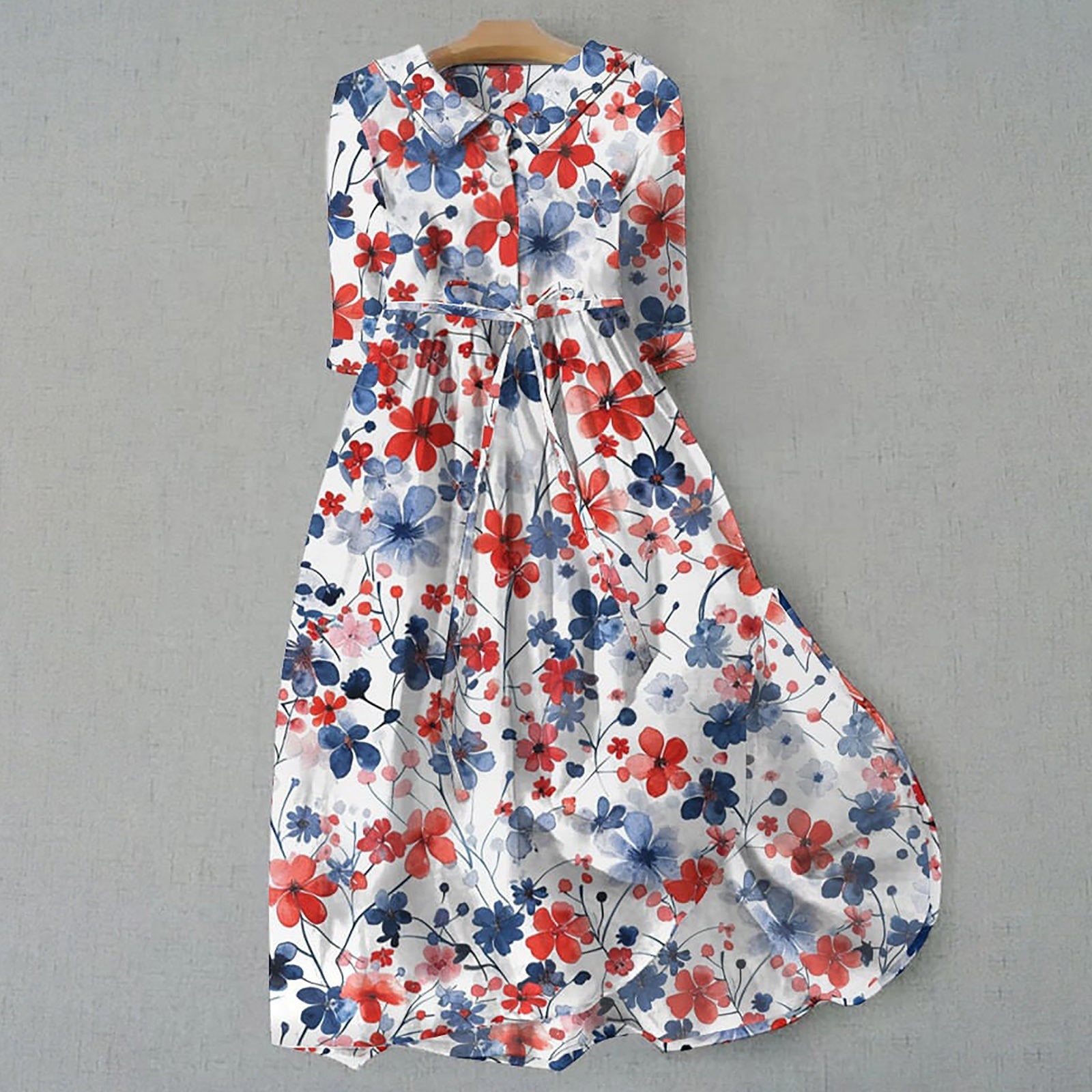 Women’s Bohemian Print Dress - 17 D500 / 4XL