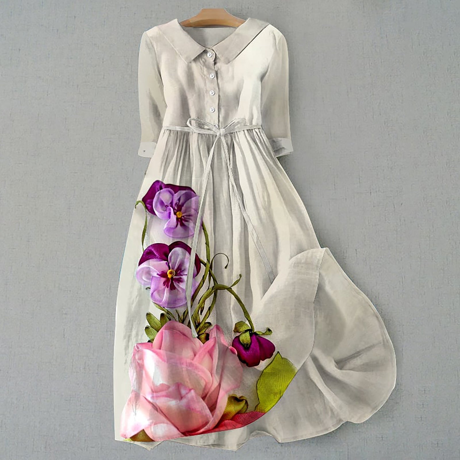 Women’s Bohemian Print Dress - 19 D500 / 4XL