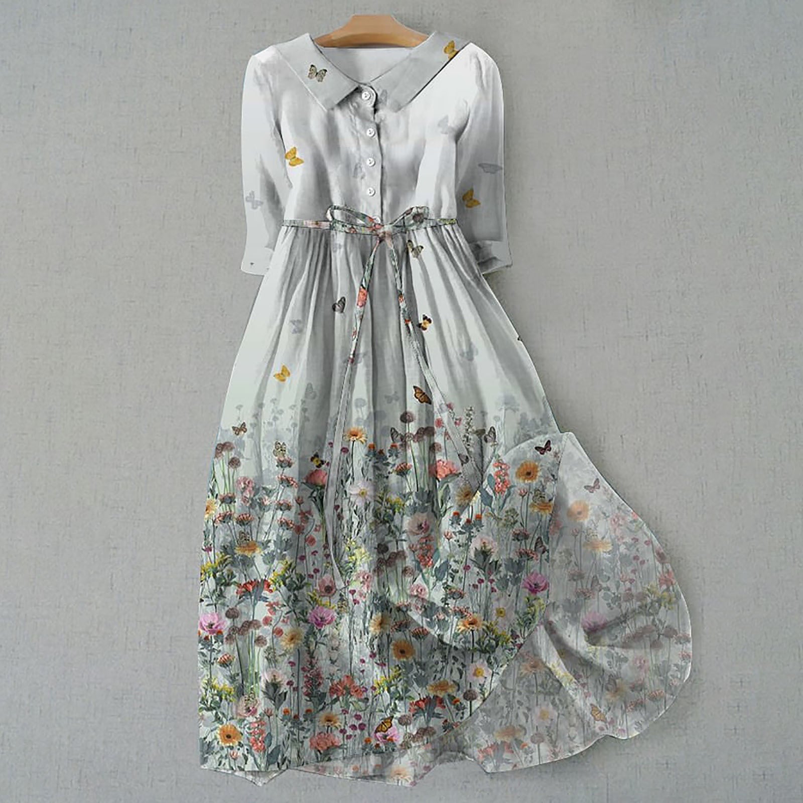 Women’s Bohemian Print Dress - 22 D500 / 4XL