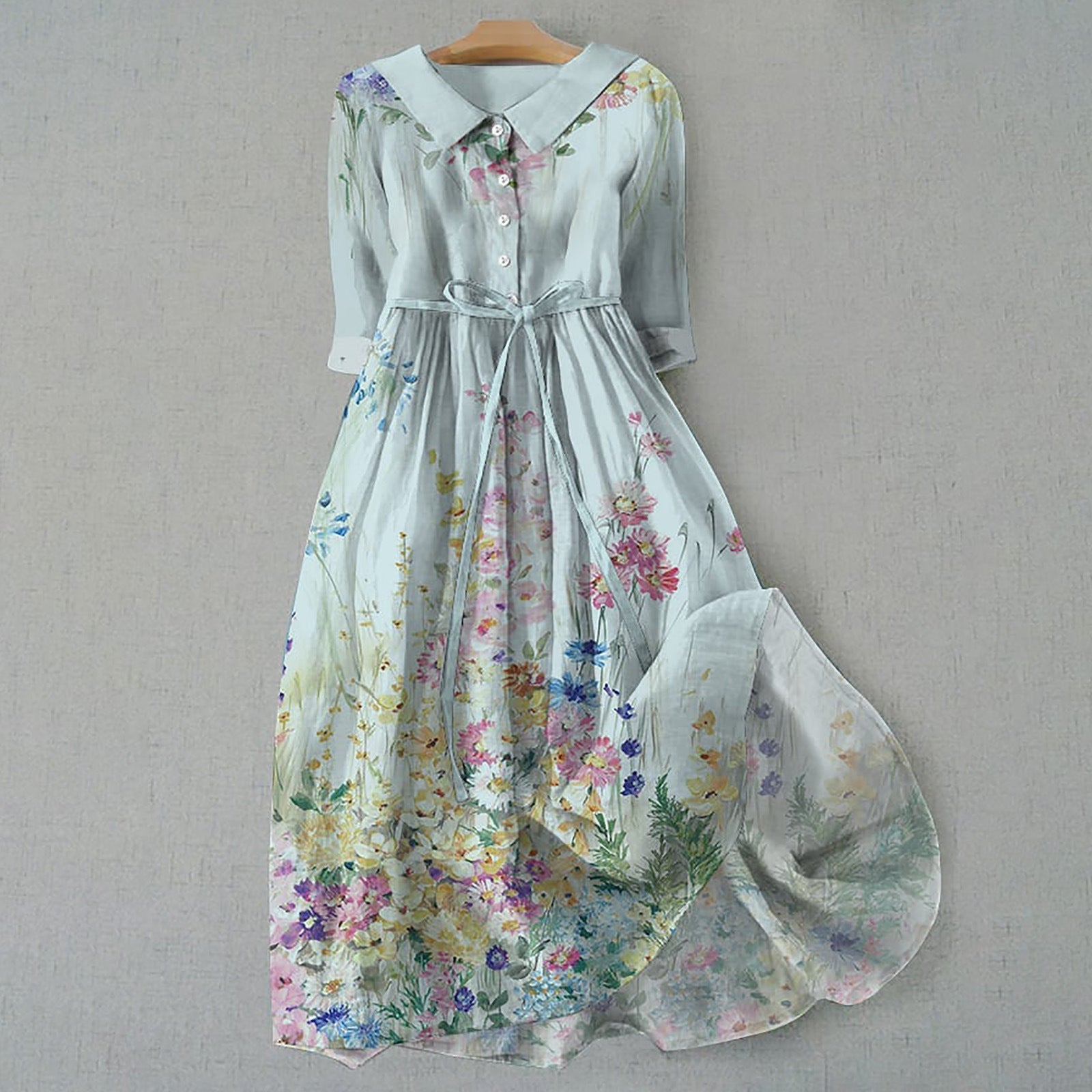Women’s Bohemian Print Dress - 24 D500 / 4XL