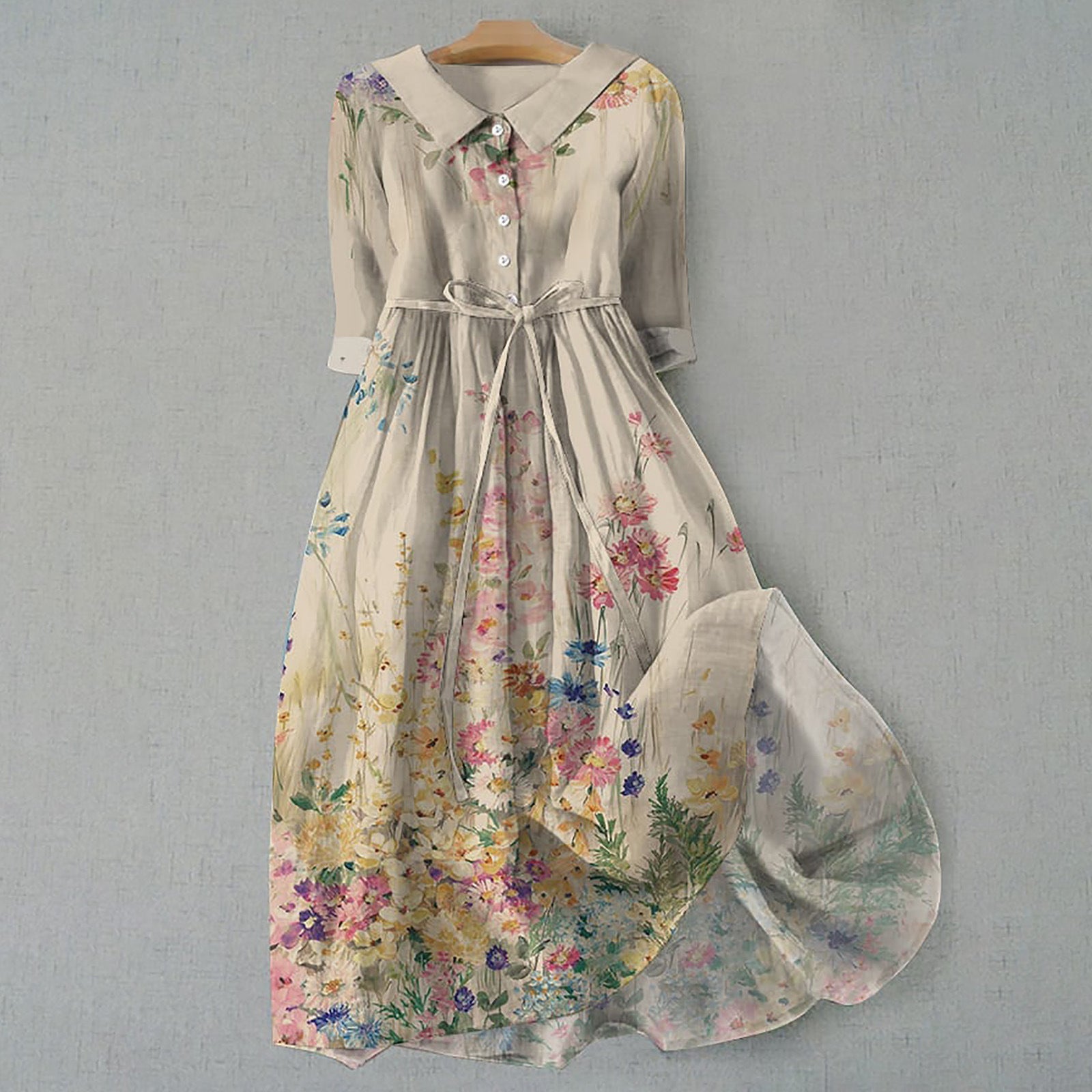 Women’s Bohemian Print Dress - 25 D500 / 4XL
