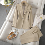 Women’s Classic Office Suits Business Wear Business Suit - Khaki Suit / 4XL - Business Suit