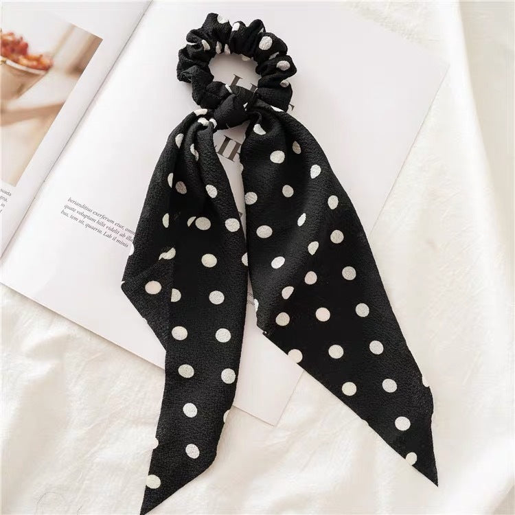 Women’s Elegant Hair Ties Summer Scrunchies - Bigger black - Women’s hair tie