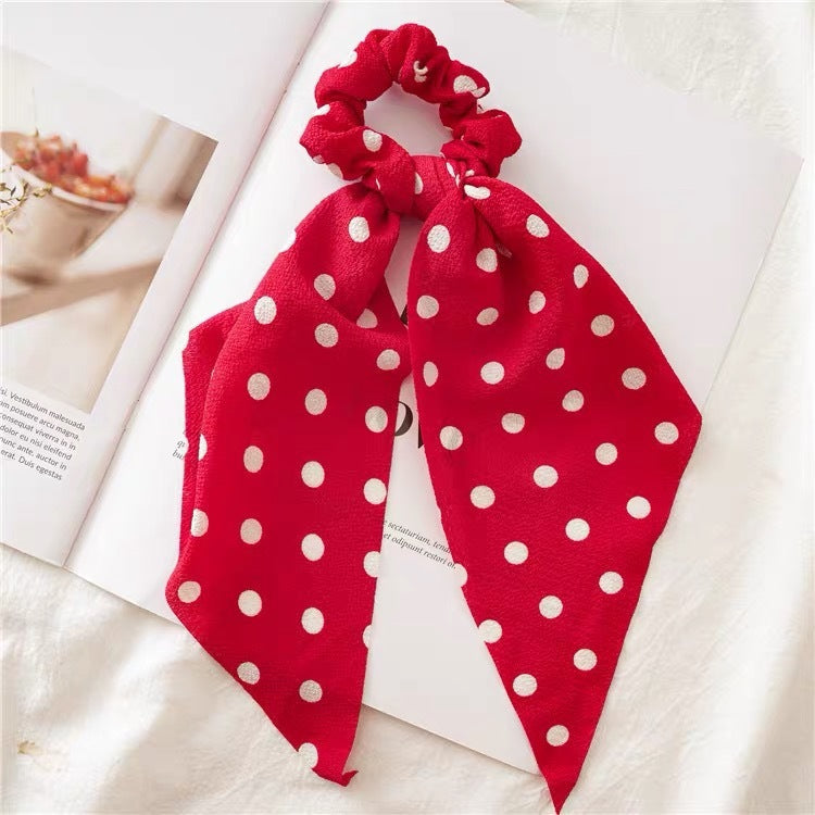 Women’s Elegant Hair Ties Summer Scrunchies - Bigger red - Women’s hair tie