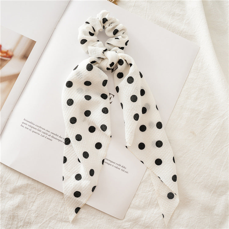 Women’s Elegant Hair Ties Summer Scrunchies - Bigger white - Women’s hair tie