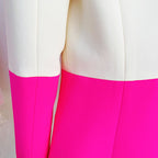 Women’s Elegant One Buttoned Colour Matching Two Pieces Suit - 2-pieces set