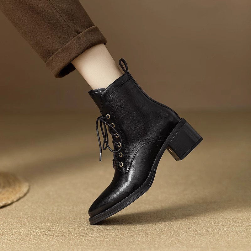 Women’s Elegant Pointed-toe Short Tube Boots - Women’s boots