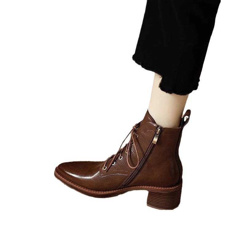 Women’s Elegant Pointed-toe Short Tube Boots - Women’s boots