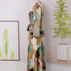 Women’s Embroidered Large Swing Modest Dress - Dress