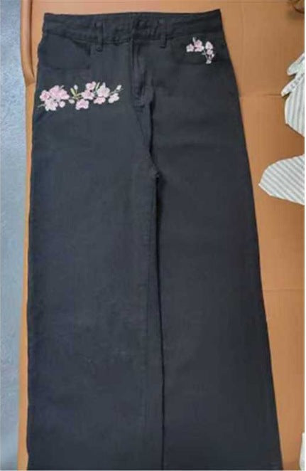 jeans - Cherry Blossom jeans [Black] / XXL