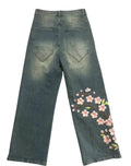 jeans - Cherry blossom jeans [Blue] / L