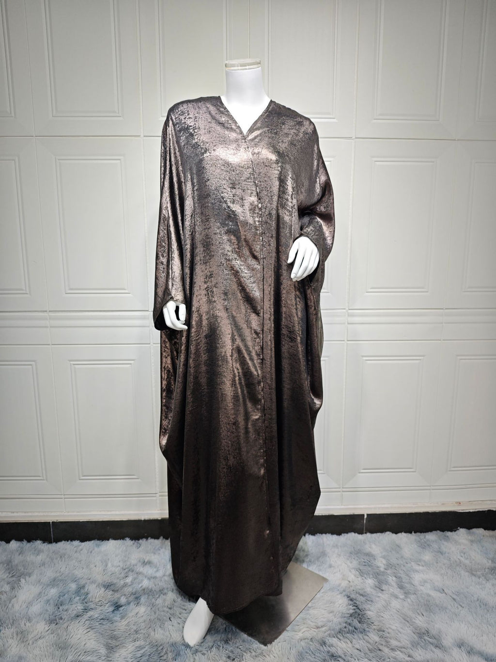 Women’s Fashion Robe-Plus Size Abaya Robe - Copper Black Silver / Free Size - Abaya
