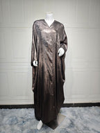Women’s Fashion Robe-Plus Size Abaya Robe - Copper Black Silver / Free Size - Abaya