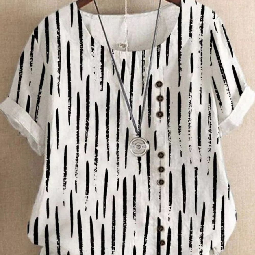 Women’s Fashionable Short-sleeved T-shirt - 2-pieces set