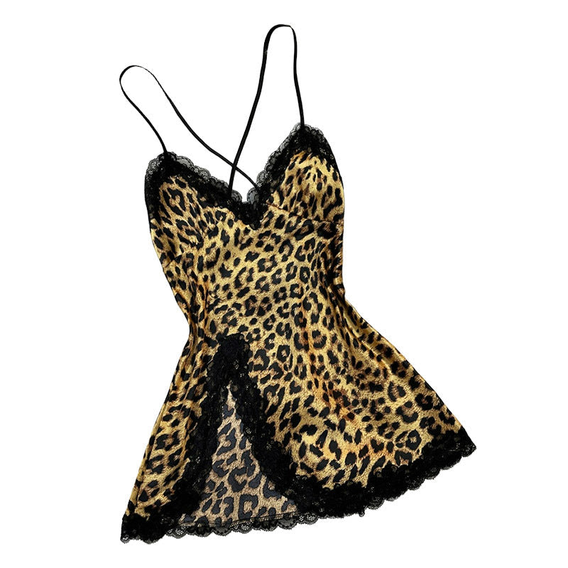 Women’s Fashionable Sleepwear - Leopard Print / L - Nightdress