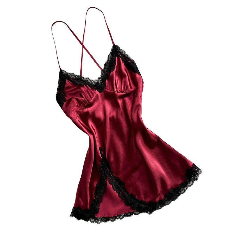 Women’s Fashionable Sleepwear - Wine Red / L - Nightdress