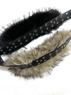 Women’s Fur Stitching Luxury Belt - Fashion Belt
