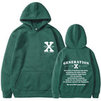 Women’s GENERATION X Loose Fitting Hoodie - Dark Green / 2XL - Hoodie