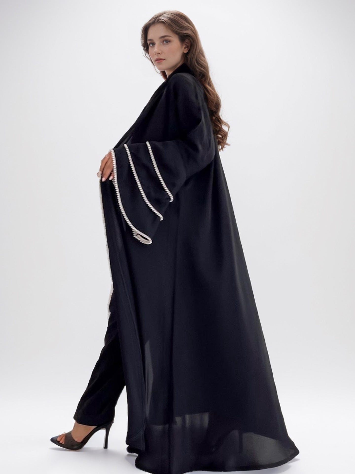 Women's Hand Embroidered Pearl Robe