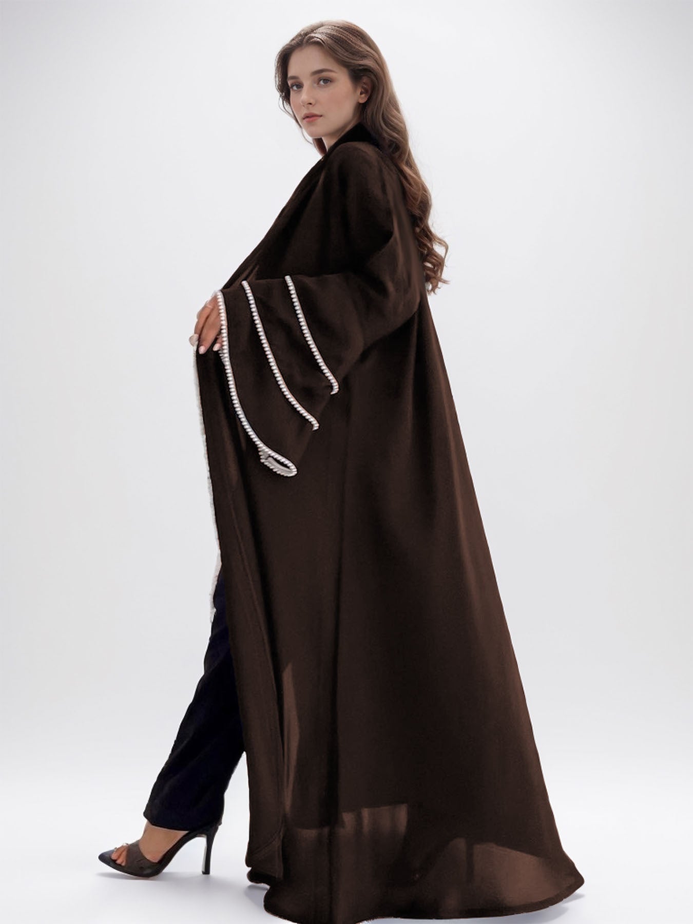 Women's Hand Embroidered Pearl Robe
