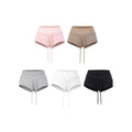 Women’s summer high-waisted drawstring shorts - WHITE / L