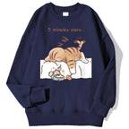 Women’s Korean Style Printed Sweatshirt Spring Fashion Summer Top - Darkblue / L