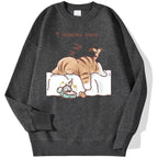 Women’s Korean Style Printed Sweatshirt Spring Fashion Summer Top - DarkGray / L