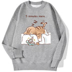 Women’s Korean Style Printed Sweatshirt Spring Fashion Summer Top - Gray / L