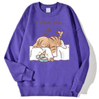 Women’s Korean Style Printed Sweatshirt Spring Fashion Summer Top - Purple / L