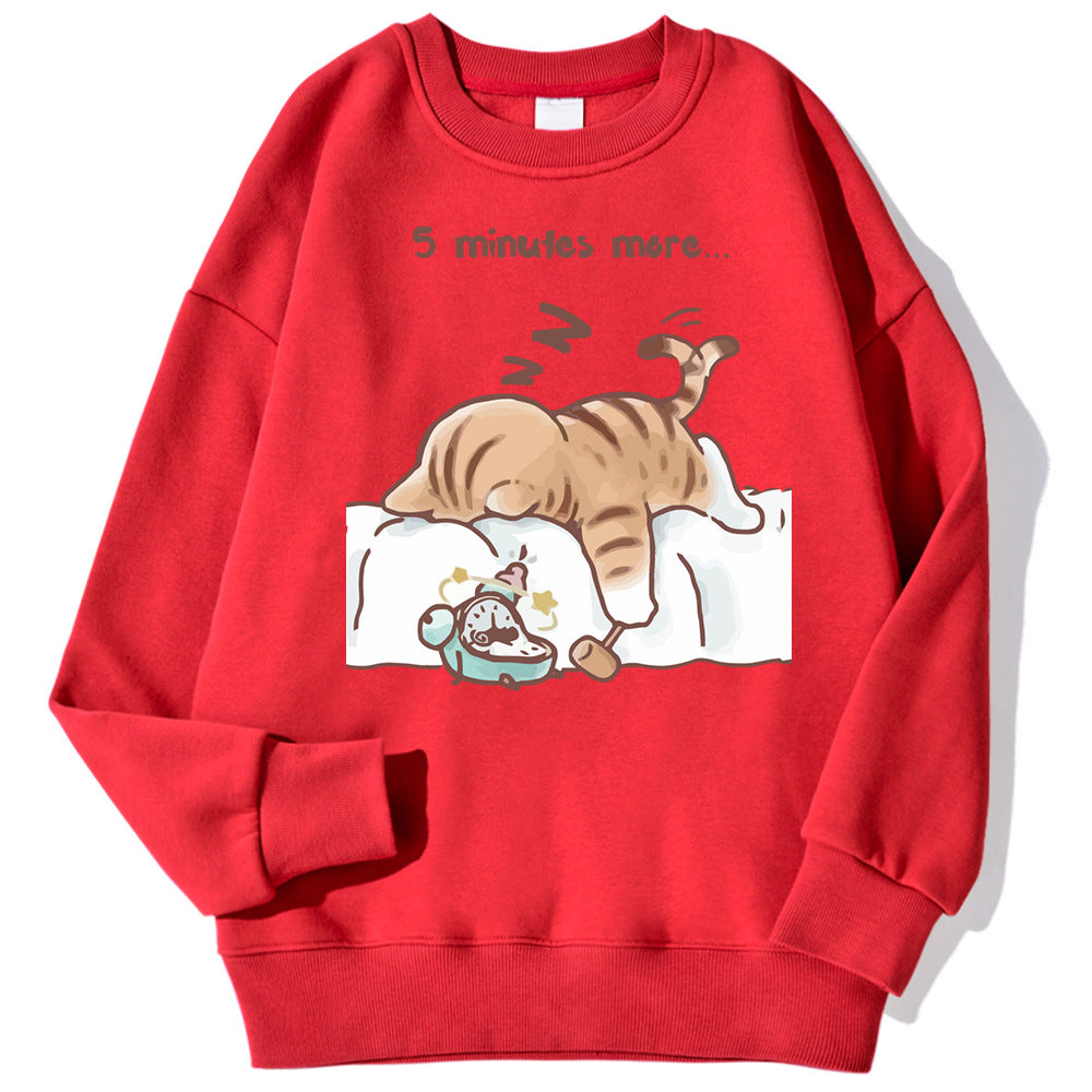 Women’s Korean Style Printed Sweatshirt Spring Fashion Summer Top - Red / L