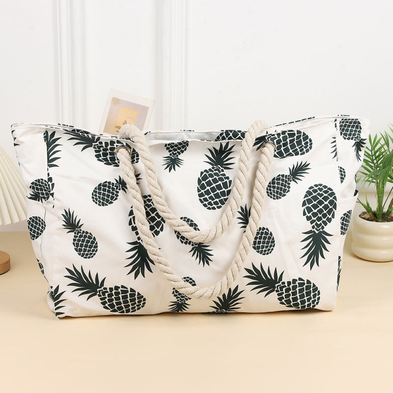 Women’s Large Capacity Beach Tote Bag Handheld Canvas Tote Bag - Canvas tote bag