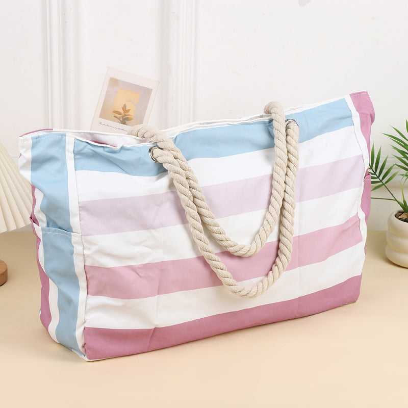Women’s Large Capacity Beach Tote Bag Handheld Canvas Tote Bag - Rainbow Series 1 / 48X32X15CM - Canvas tote bag