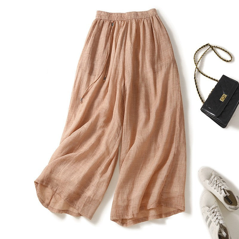 Women’s Lightweight Elegant Summer Pants - Pink / 2XL - Trousers