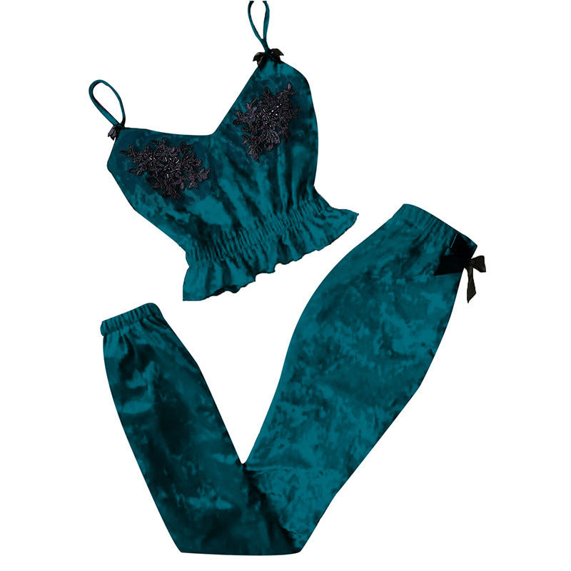 Women’s Sexy Lingerie Pajama Set - Forest Green / 2XL - Lingerie Set