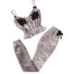 Women’s Sexy Lingerie Pajama Set - Grey / 2XL - Lingerie Set
