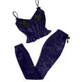 Women’s Sexy Lingerie Pajama Set - Navy Blue / 2XL - Lingerie Set