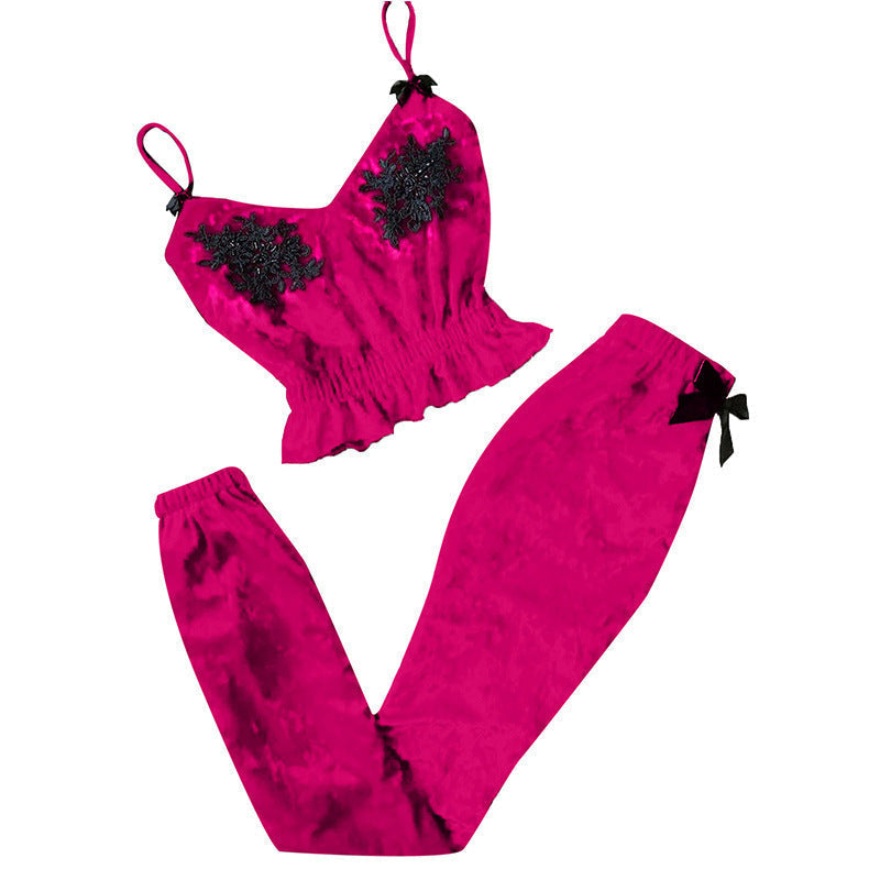 Women’s Sexy Lingerie Pajama Set - Wine Red / 2XL - Lingerie Set