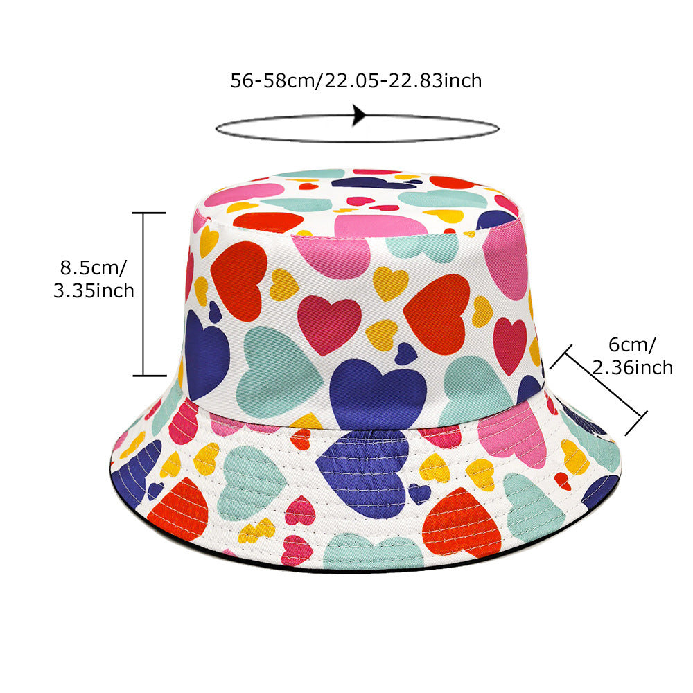 Women’s Love Pattern Bucket Hat Valentine’s Day Gift - Love Pattern / M - Bucket hat