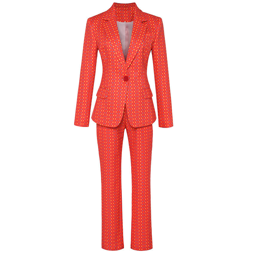 Women’s Luxury Evening Suit - Red / L - 2-pieces set