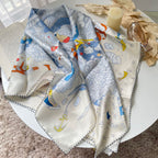 Women’s Luxury Silk Twill Scarf - Ivory White